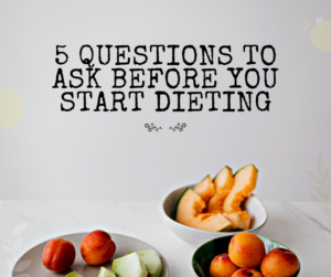 These are questions about dieting.