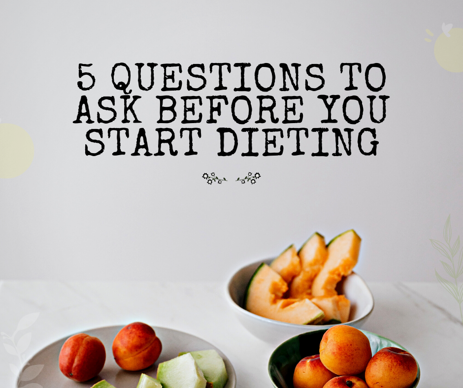 These are questions about dieting.