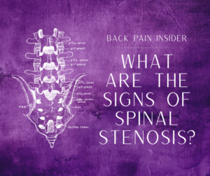 Spinal stenosis is a common back condition in older people.